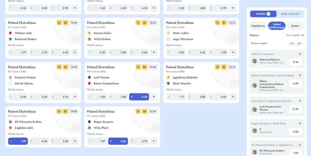 Zakłady na sport w Magic 365 Casino